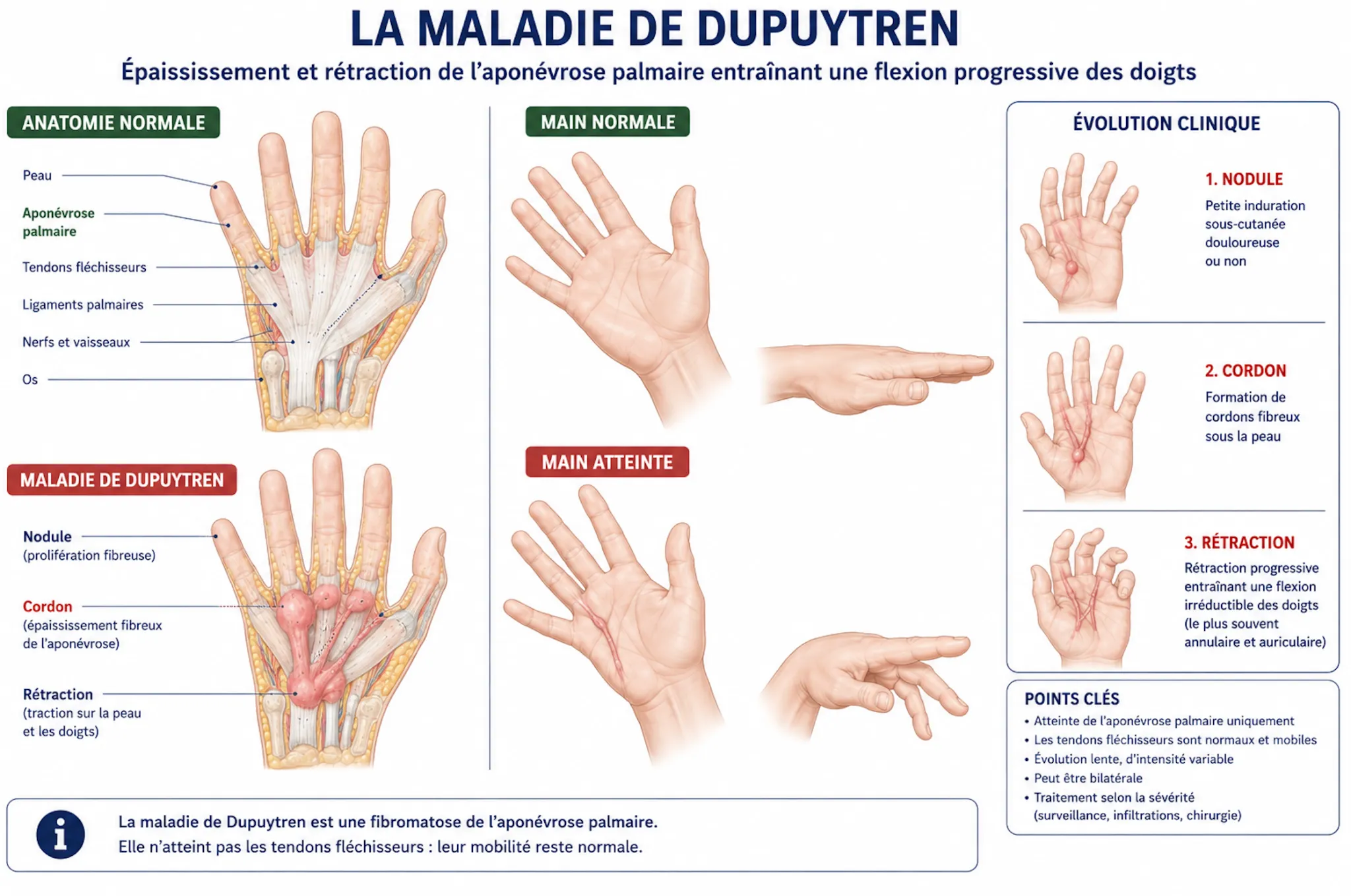 Maladie de Dupuytren — illustration médicale